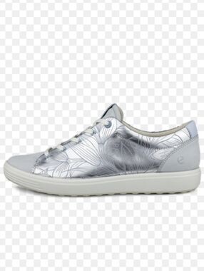 ECCO Women's Soft 7 Floral Silver Shoe Size 39  (8 And 8.5 US)